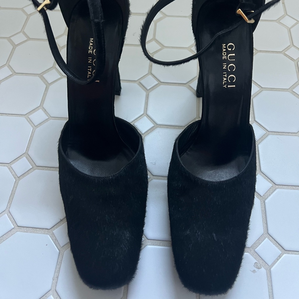 Vintage Gucci Pony Hair Heels